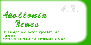 apollonia nemes business card